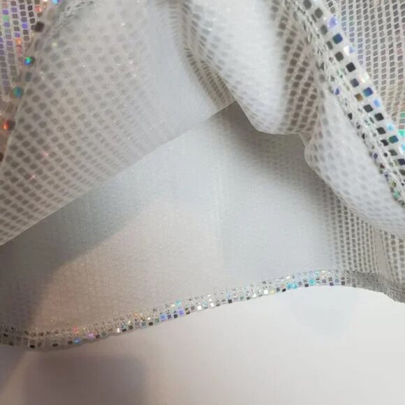 H&M Divided Sequin Mini skirt Festival Disco Costume Rave Halloween Cosplay L - Picture 3 of 8